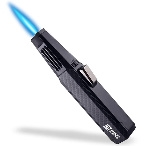 JETPRO butane torch burner with jet flame for precise grilling and searing.
