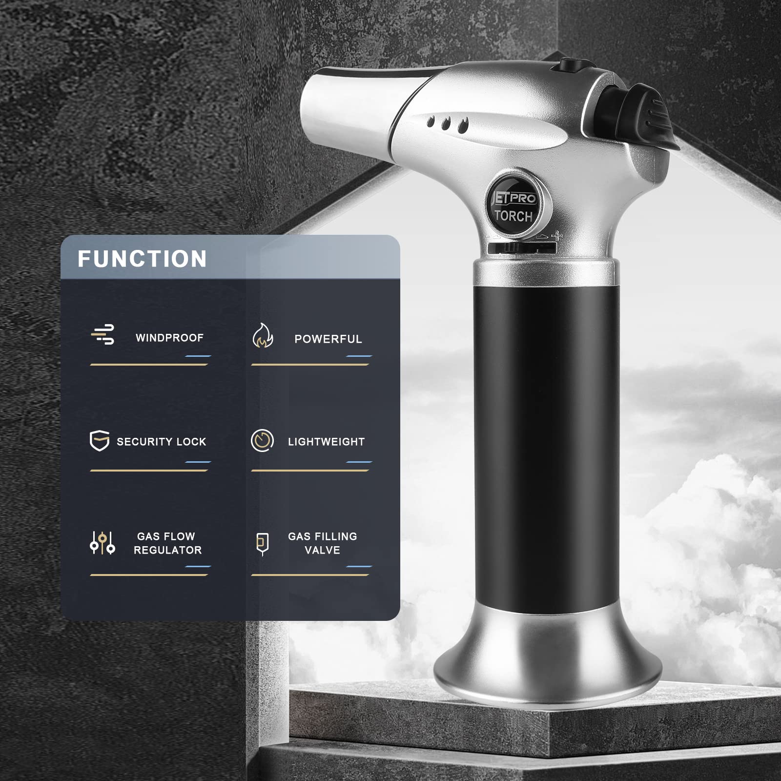 JetPRO refillable design for continuous use during cooking sessions