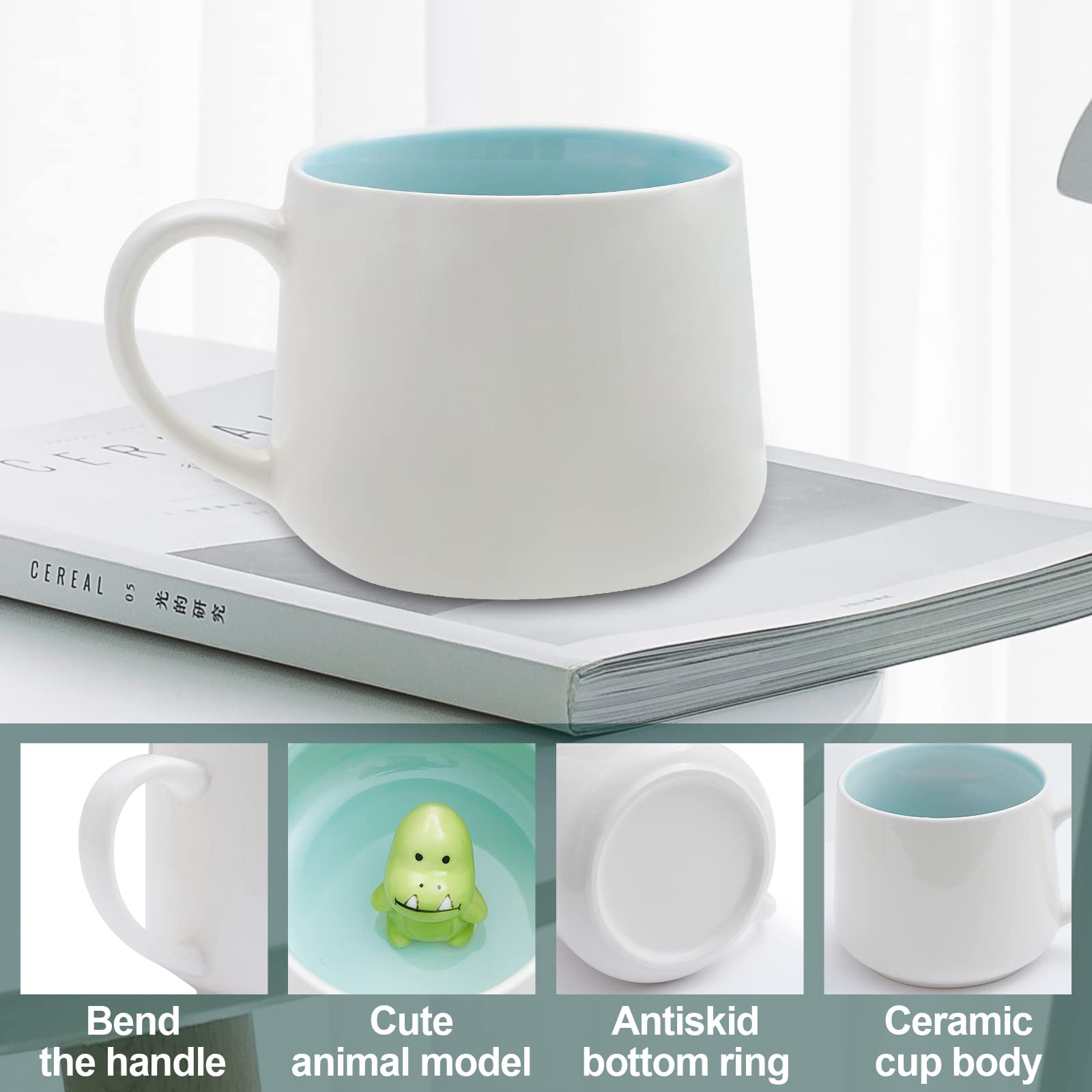 Jeuhoue unicorn mug shows durability and high-quality ceramic finish.