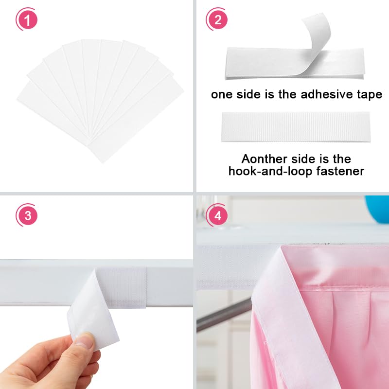 Jevix pink table skirt ideal for dessert and candy table decorations