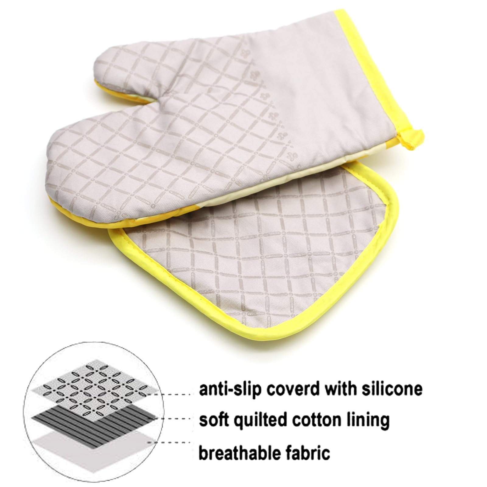 Jewelvwatchro bear-bee oven mitt with non-slip grip
