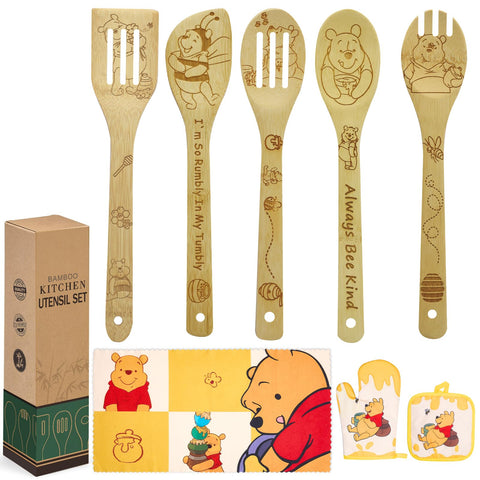 Jewelvwatchro bear-bee wooden spoons for easy cooking tasks