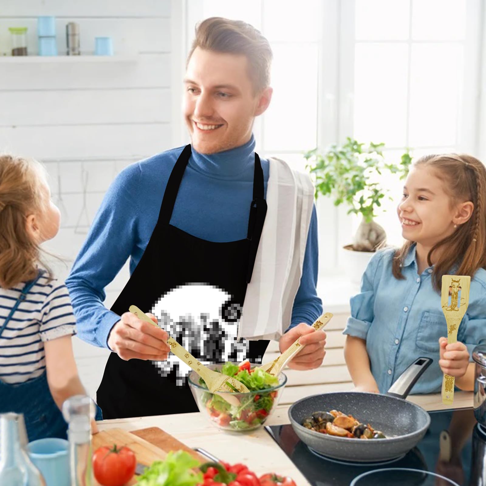 Jewelvwatchro polyester apron close-up, machine washable for easy care.