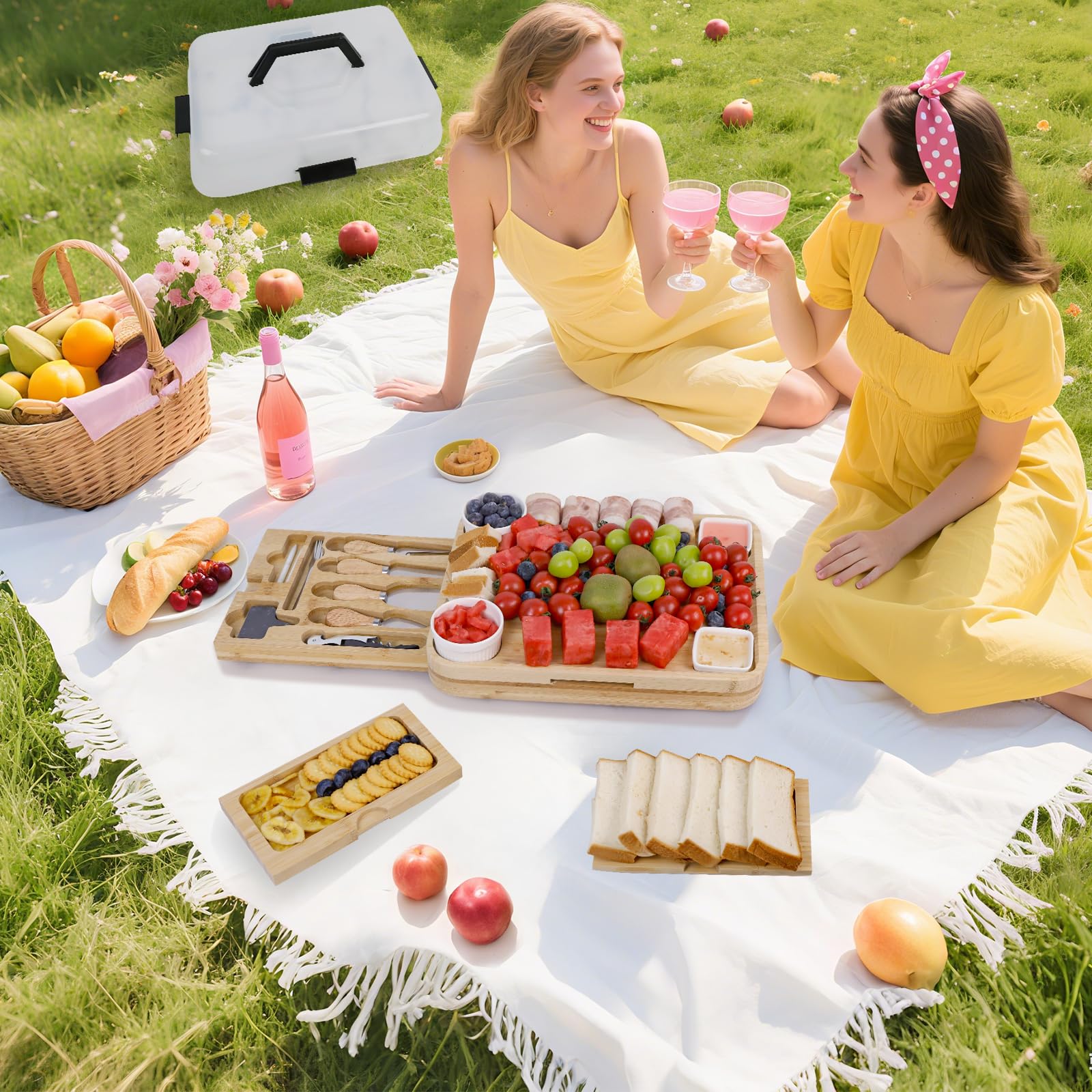 JFIEOEO cheese knife set helps easy cheese prep and serving.