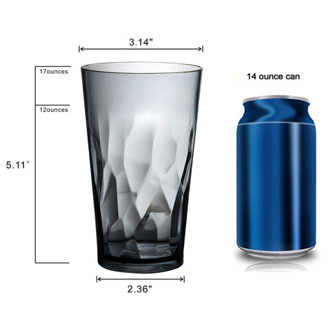 JGIRL 16 oz plastic tumbler cup in grey; shatterproof for everyday use.