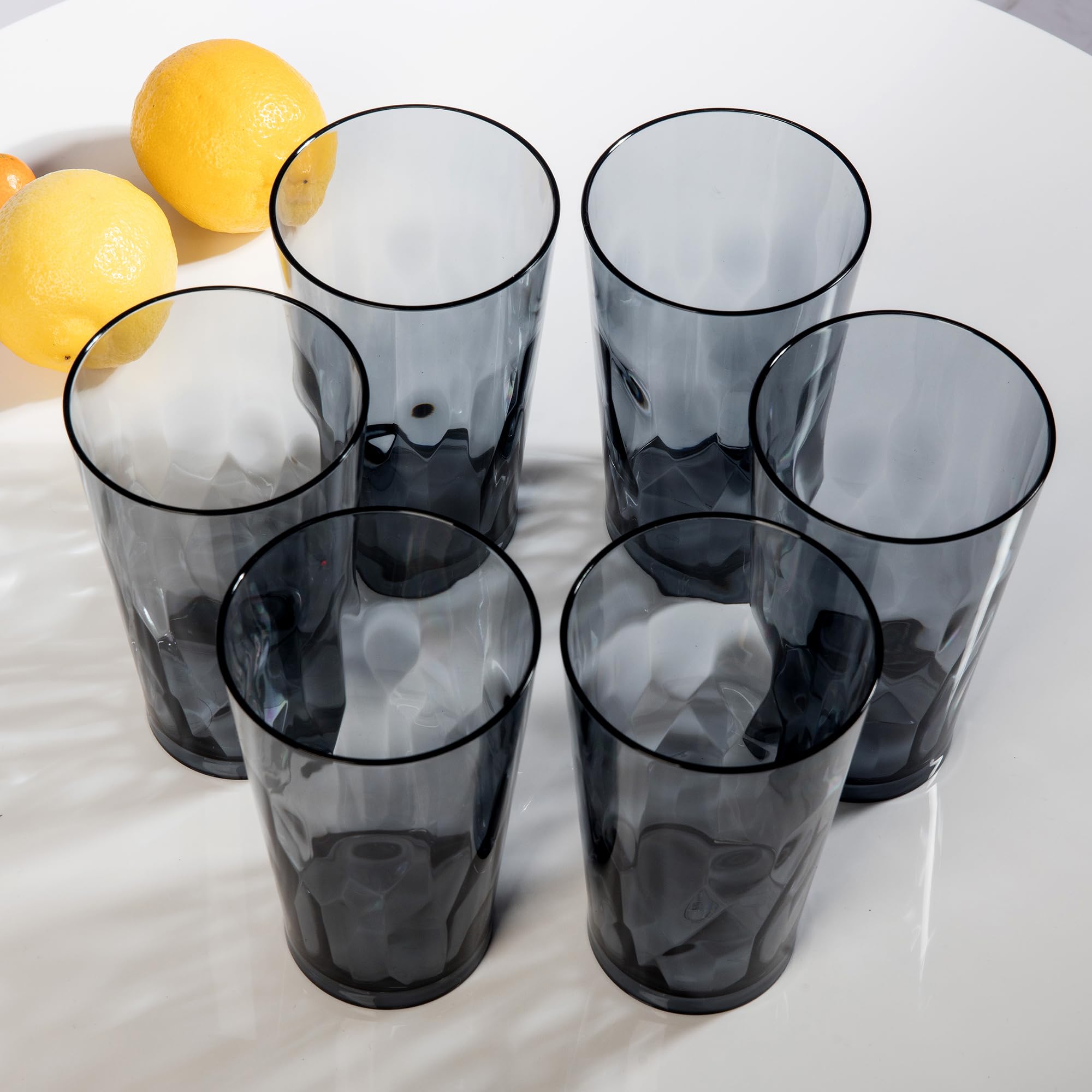 JGIRL child-friendly plastic glass set in grey; withstands energetic little ones.