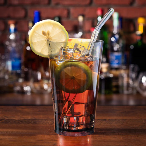 JGIRL elegant highball design plastic glasses in grey; versatile for ice and beverages.
