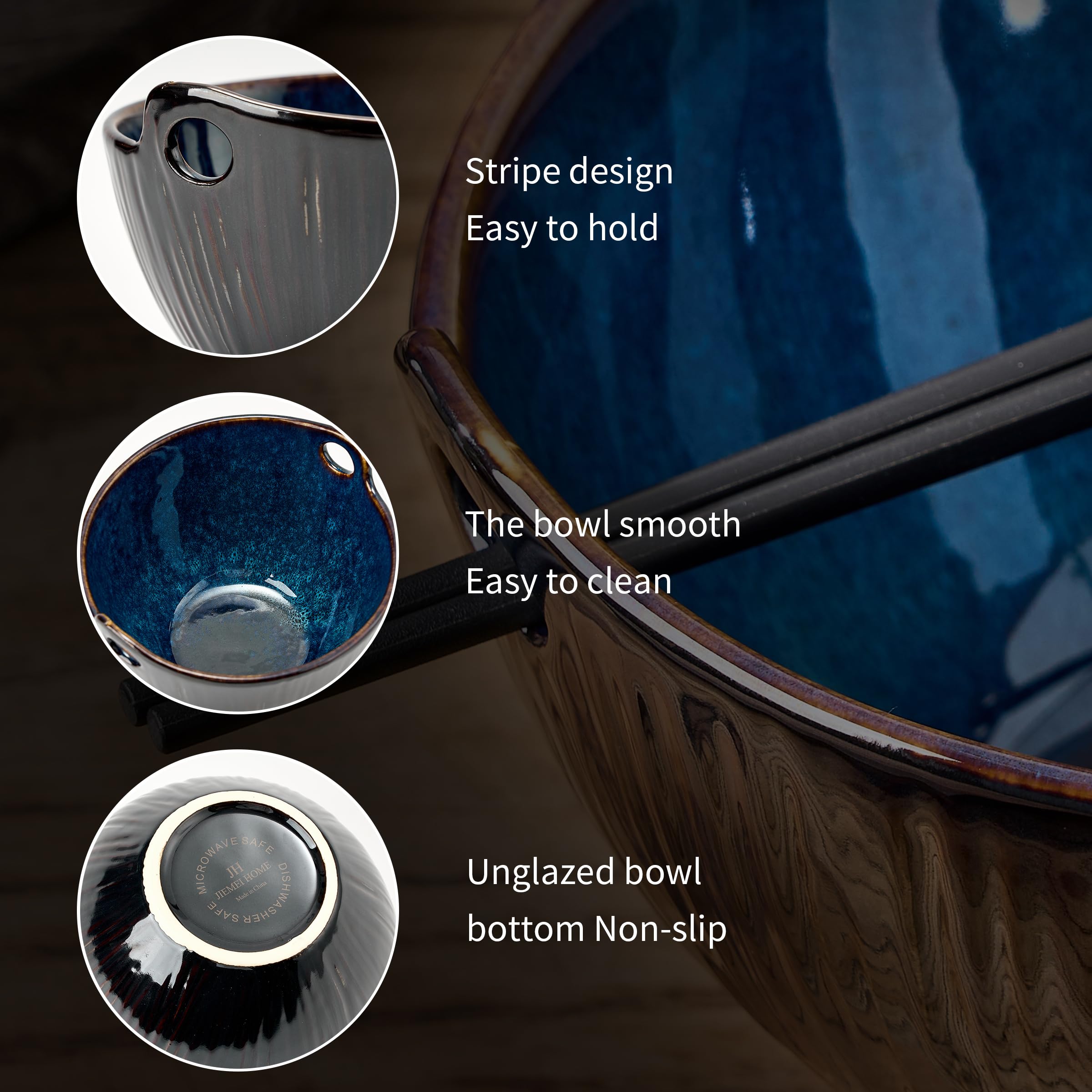 JH JIEMEI HOME dishwasher safe bowls for easy cleanup.