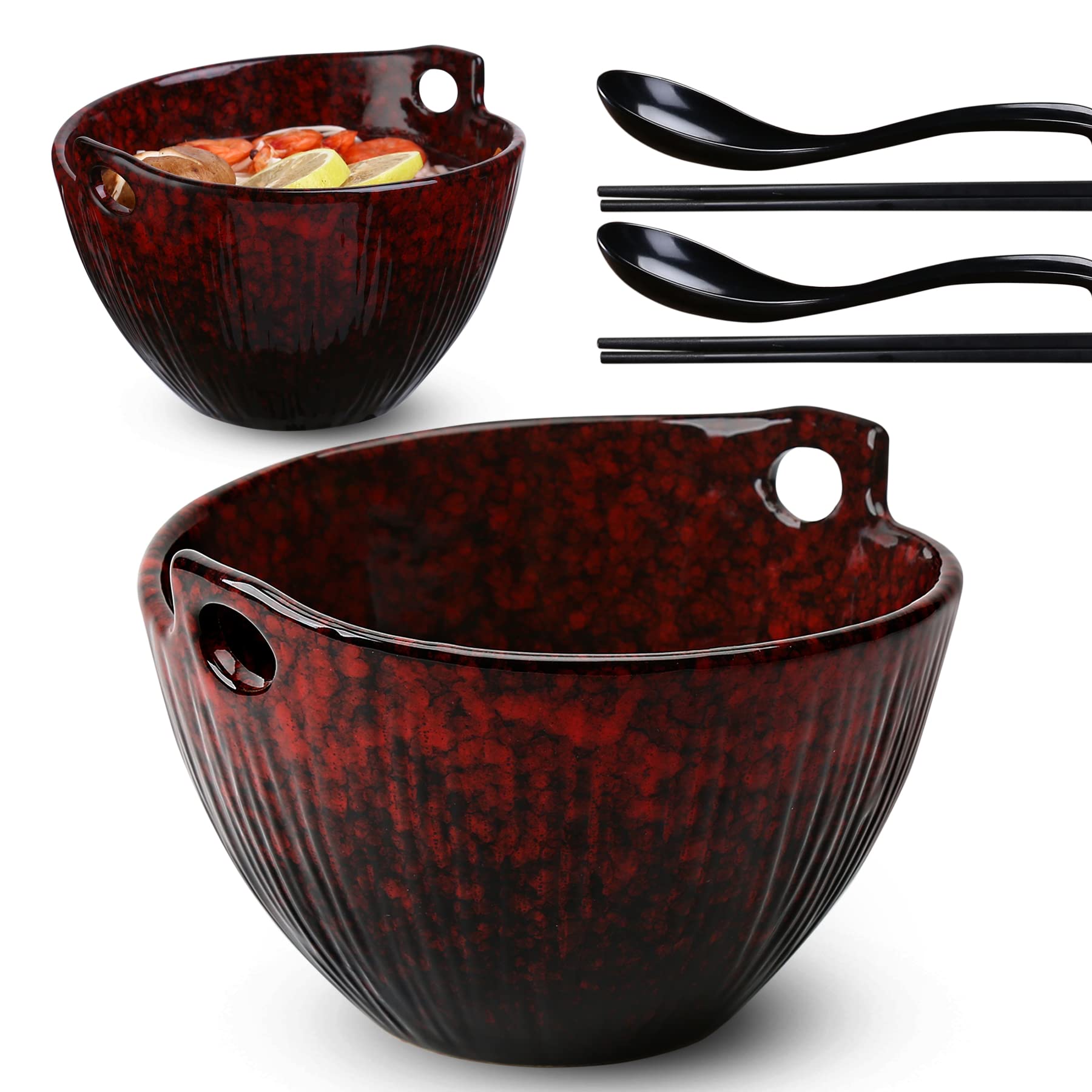 JH JIEMEI HOME ramen bowl with chopsticks for convenient all-in-one dining