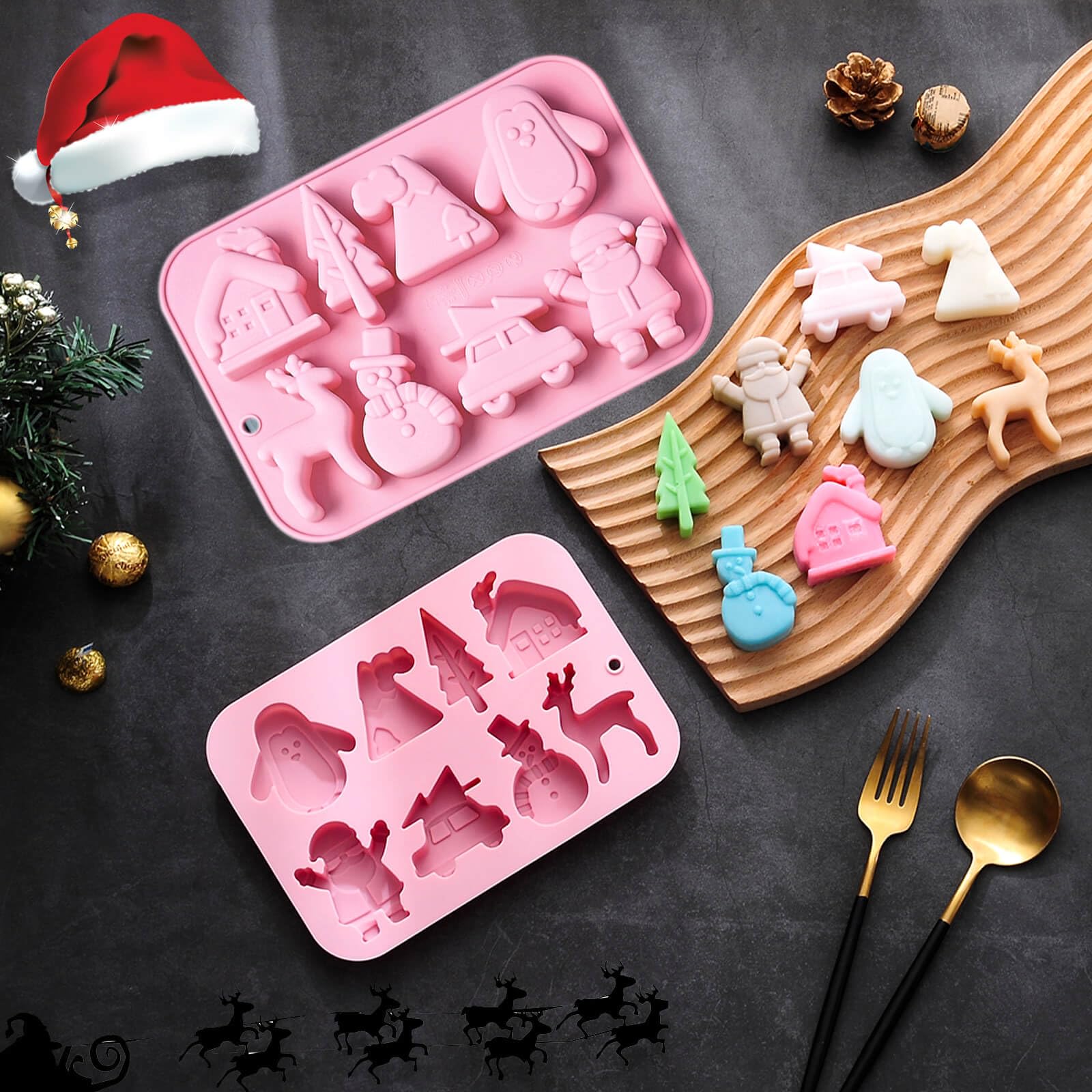JHYlilia snowflake mold pack for delicate candy and jelly shapes.