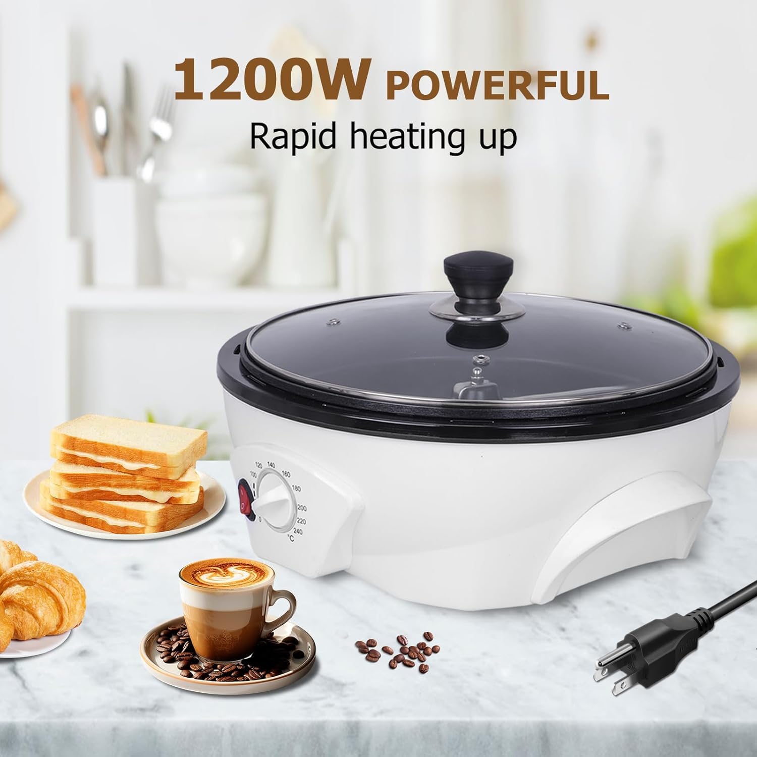 JIAWANSHUN roaster automatic stirring rod ensures even roast