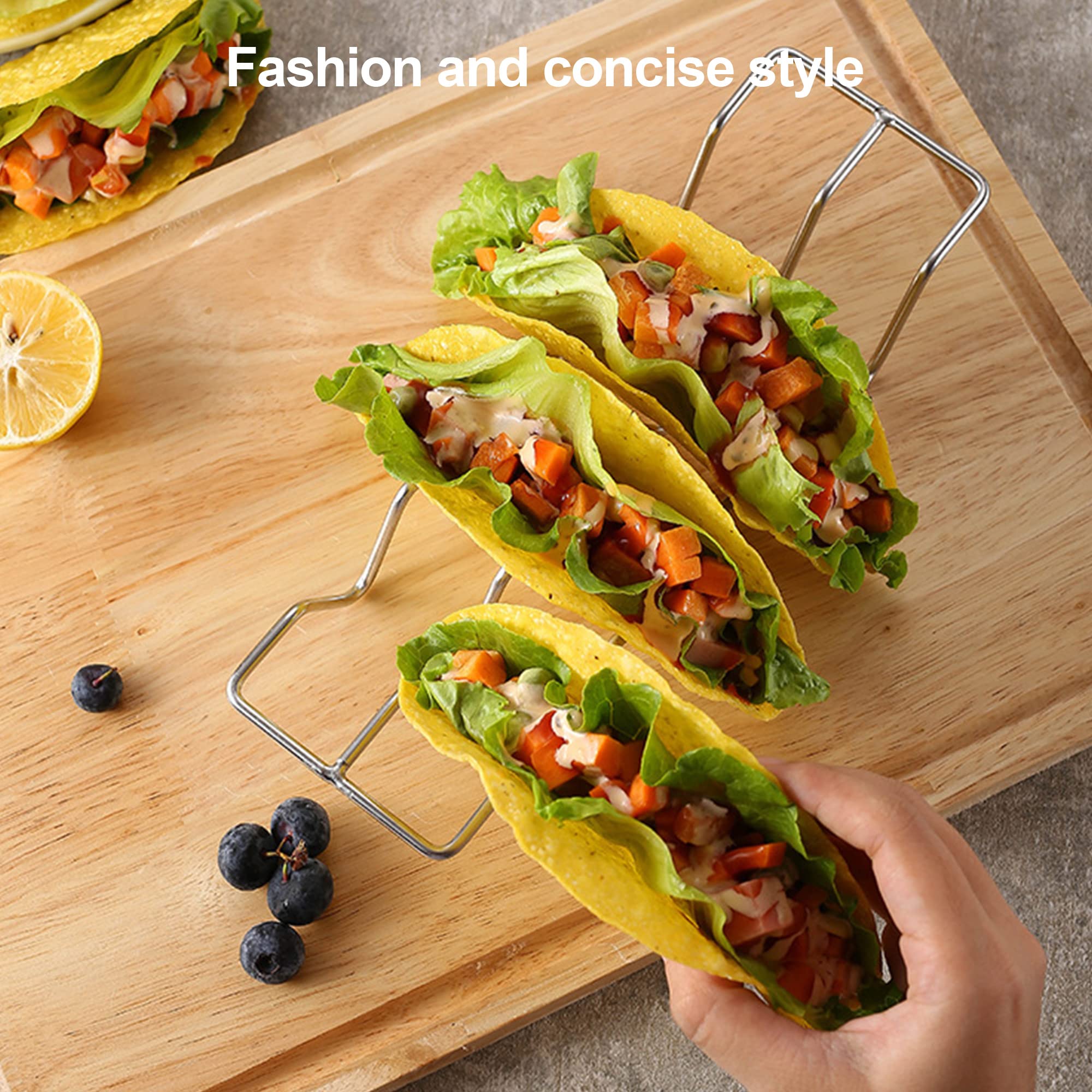 JIBOLAT anti-rust stainless steel taco-holders design for durability.