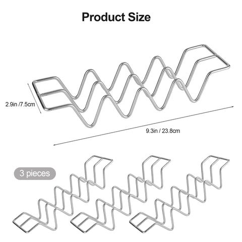 JIBOLAT upright taco shell holder ideal for filling multiple shells.