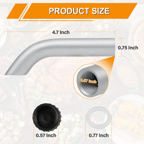 JICUSE drain valve spout for Masterbuilt XL reduces mess during oil discharge.