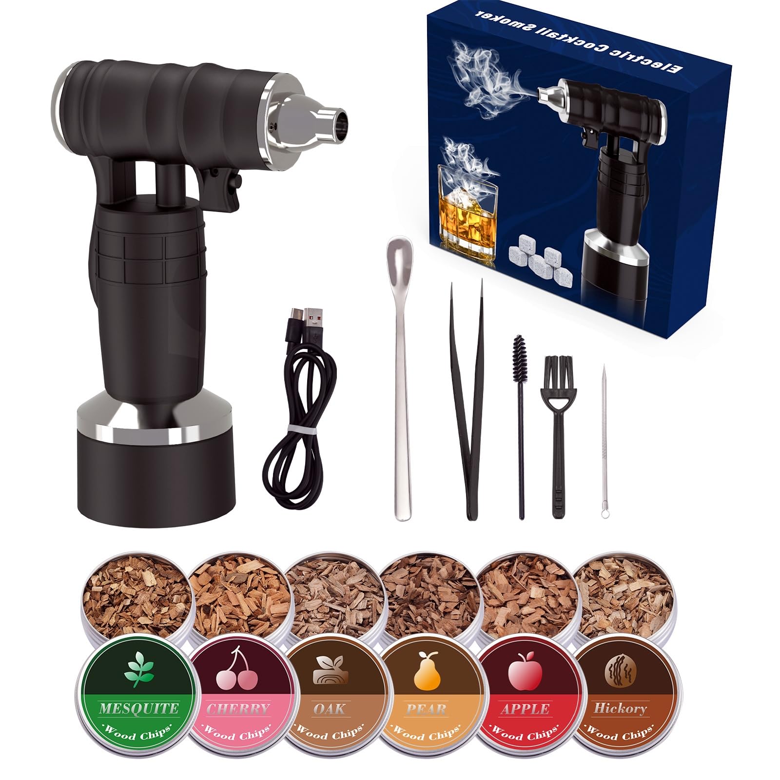 JIDACHI whiskey smoker electric set on display for elevated cocktails