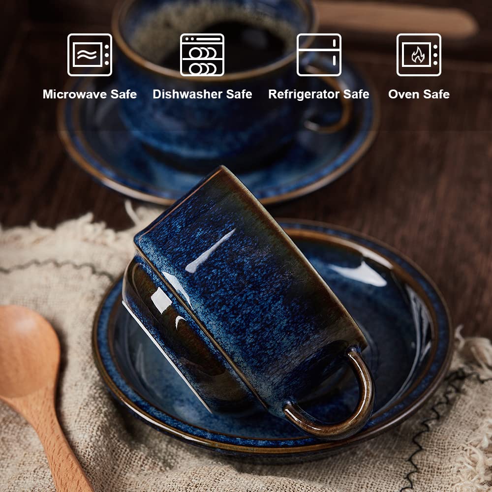 Jiemei Home 4oz demitasse cups with glazed finish enhance aroma experience.