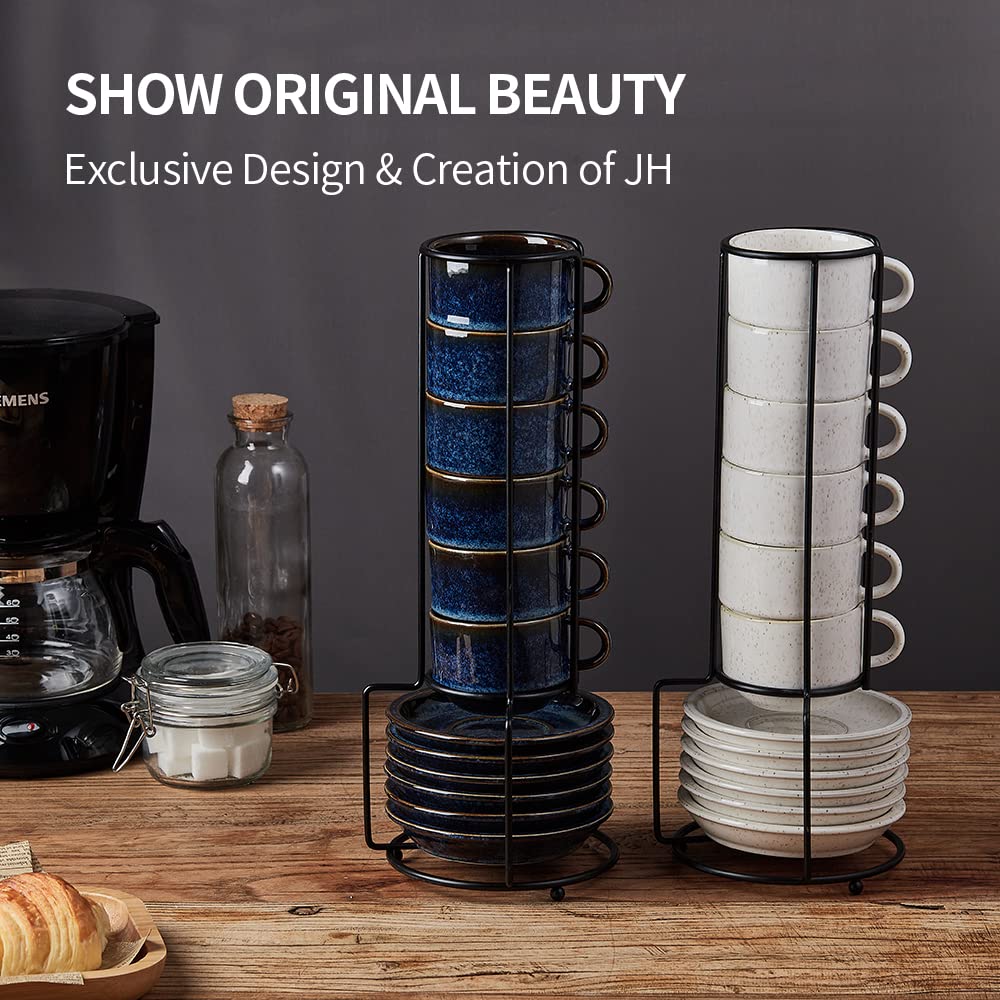 Jiemei Home dishwasher-safe espresso cups simplify cleanup after hosting.