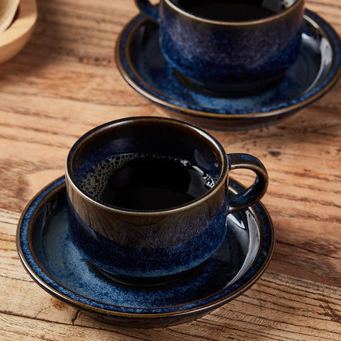 Jiemei Home grooved saucer traps cup base for secure transport.