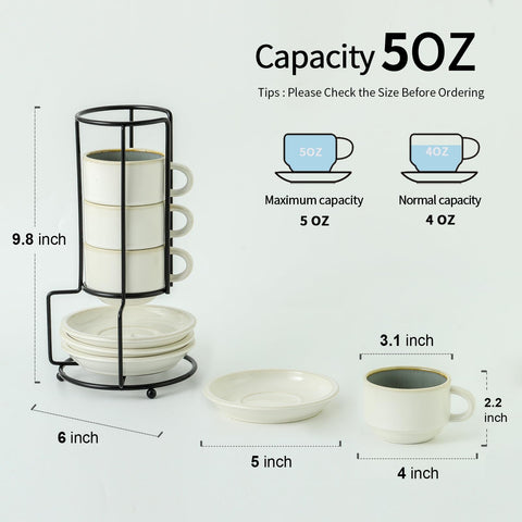 JIEMEI HOME thick-walled porcelain helps retain heat during cups of coffee.