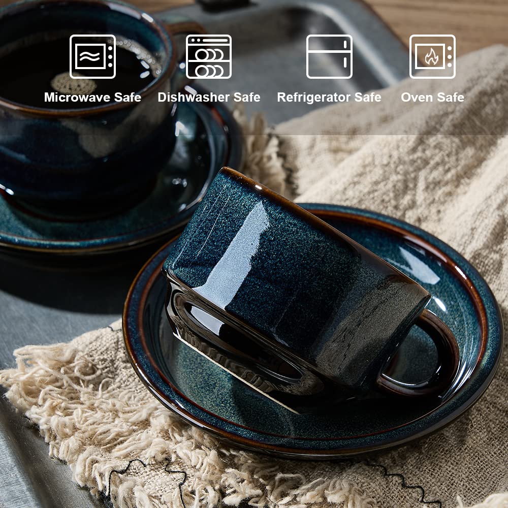 JIEMEI HOME porcelain saucer with groove keeps cups stable during service.