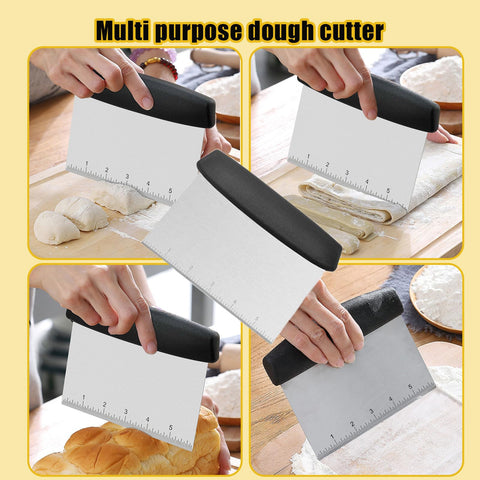 Jierjiaas bench scraper duo ready for multi-dough tasks