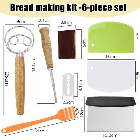 Jierjiaas bread lame with five blades for precise scoring on dough
