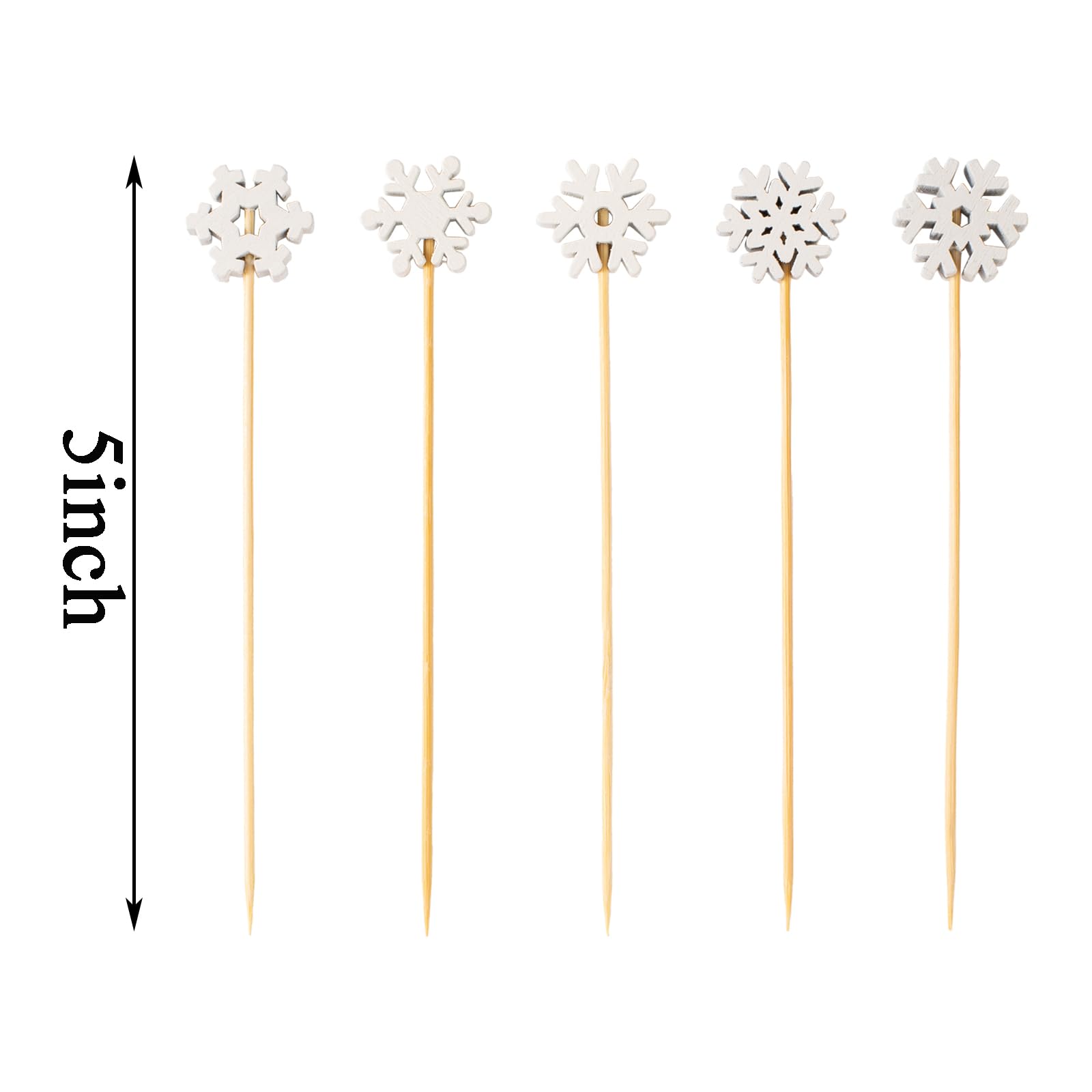 Jiesky Christmas snowflake pick style 2: elegant snowflake design for desserts