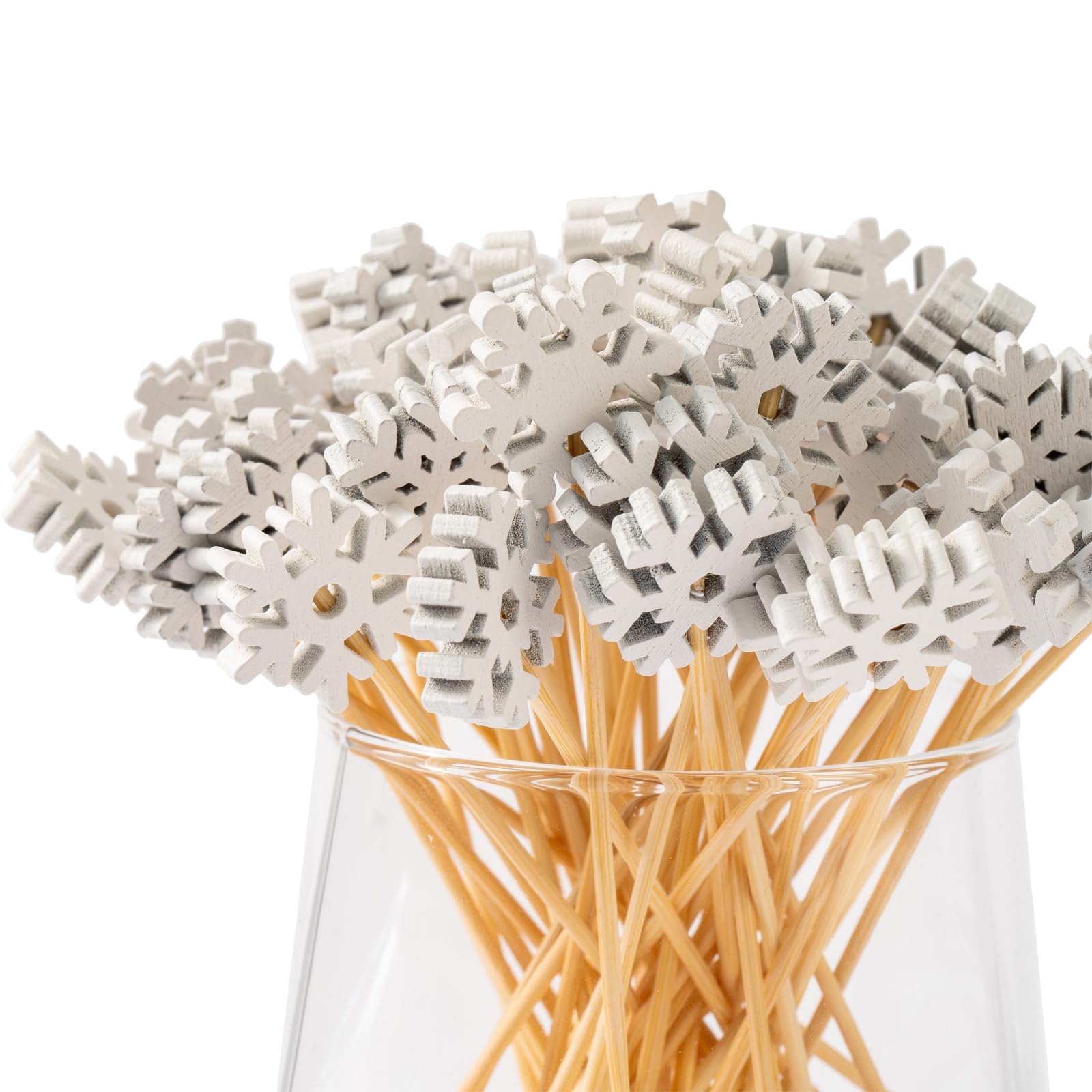 Jiesky Christmas snowflake pick style 4: decorative skewers for cocktails and canapés