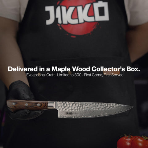 Jikko Damascus Edition limited collector's box highlights premium craftsmanship.