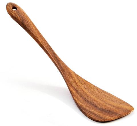 Jilla-hla acacia wood spatula for durable stirring without scratching nonstick pans