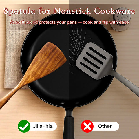 Jilla-hla handmade kitchen gift spatula with natural grain