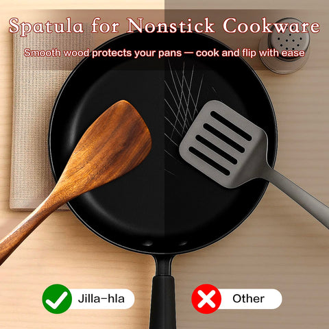 Jilla-hla nonstick-safe spatula protects cookware during gentle stirring