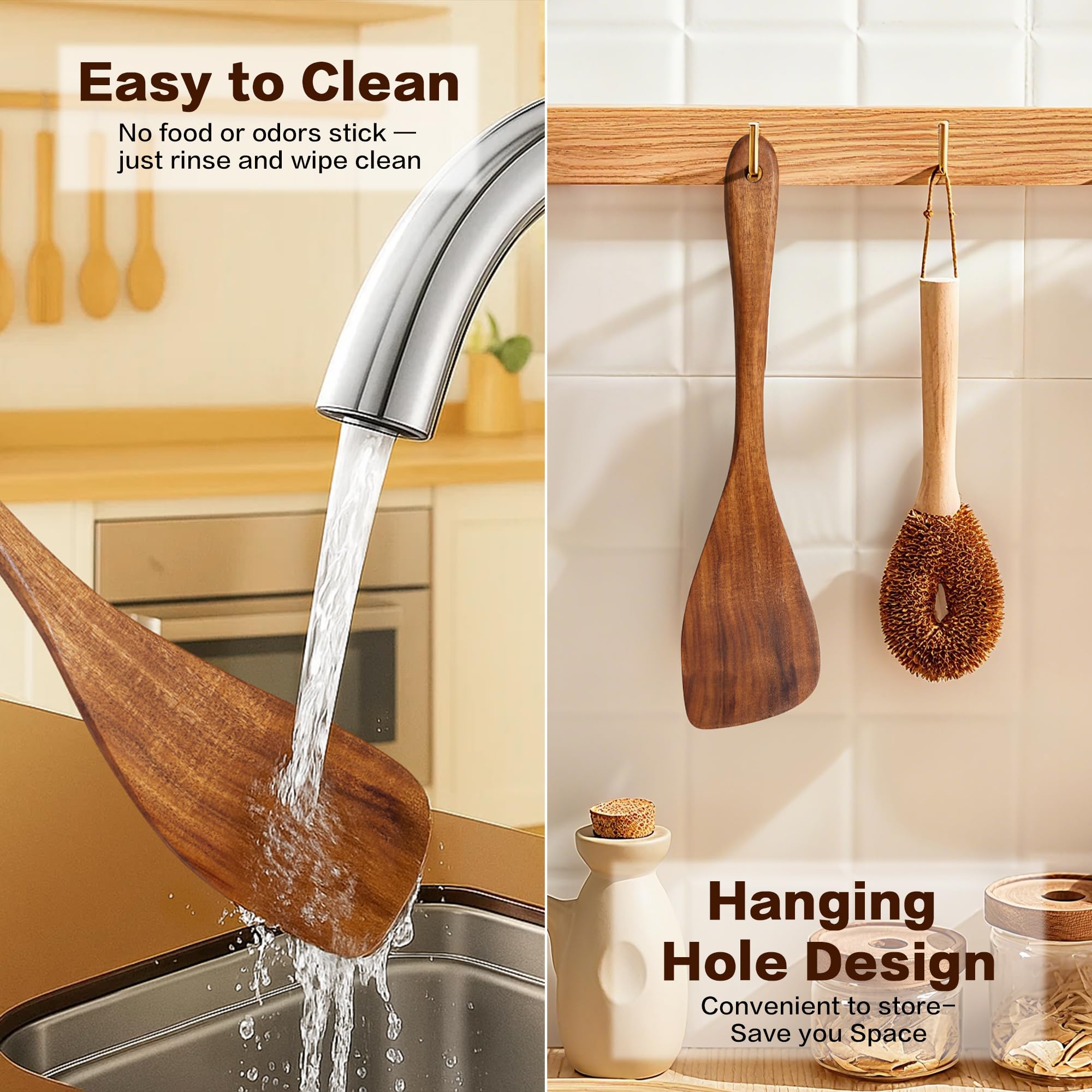 Jilla-hla acacia spatula excellent for handling fish and sautéed dishes.