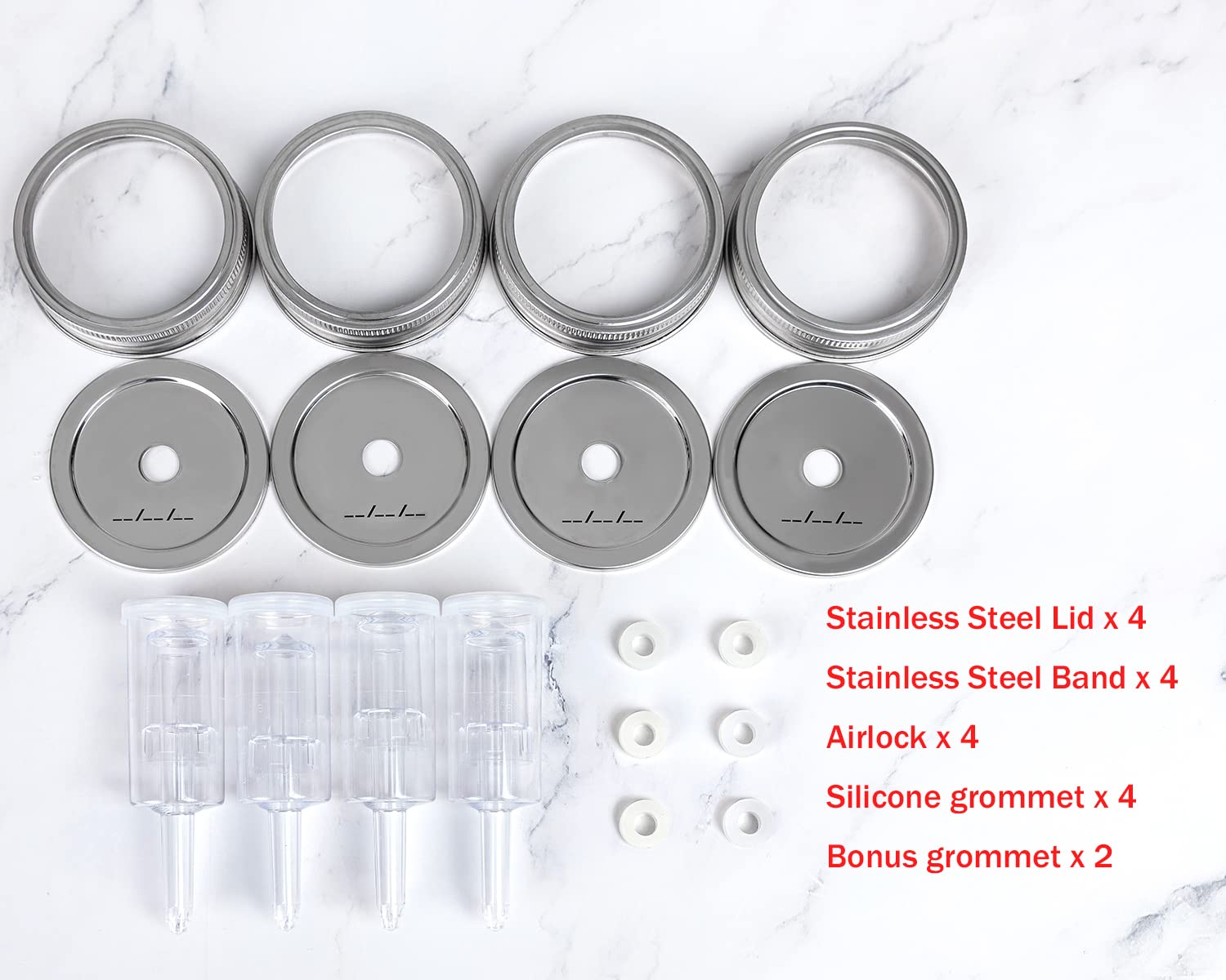 Jillmo airlock inserted into the lid for controlled venting during fermentation