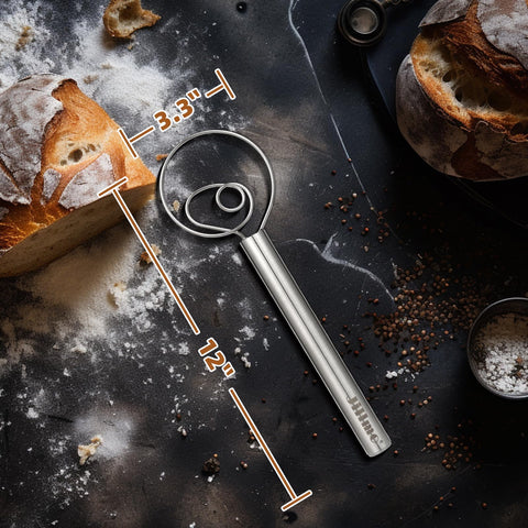 Jillmo Danish Dough Whisk dishwasher safe for easy cleaning.