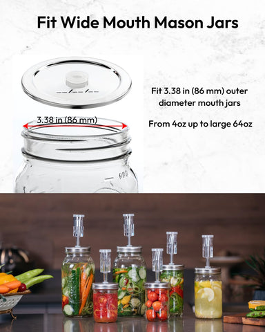 Jillmo BPA-free airlocks vent gases safely during kombucha fermentation