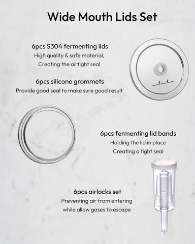 Jillmo seals and grommets provide a tight seal for kimchi fermentation