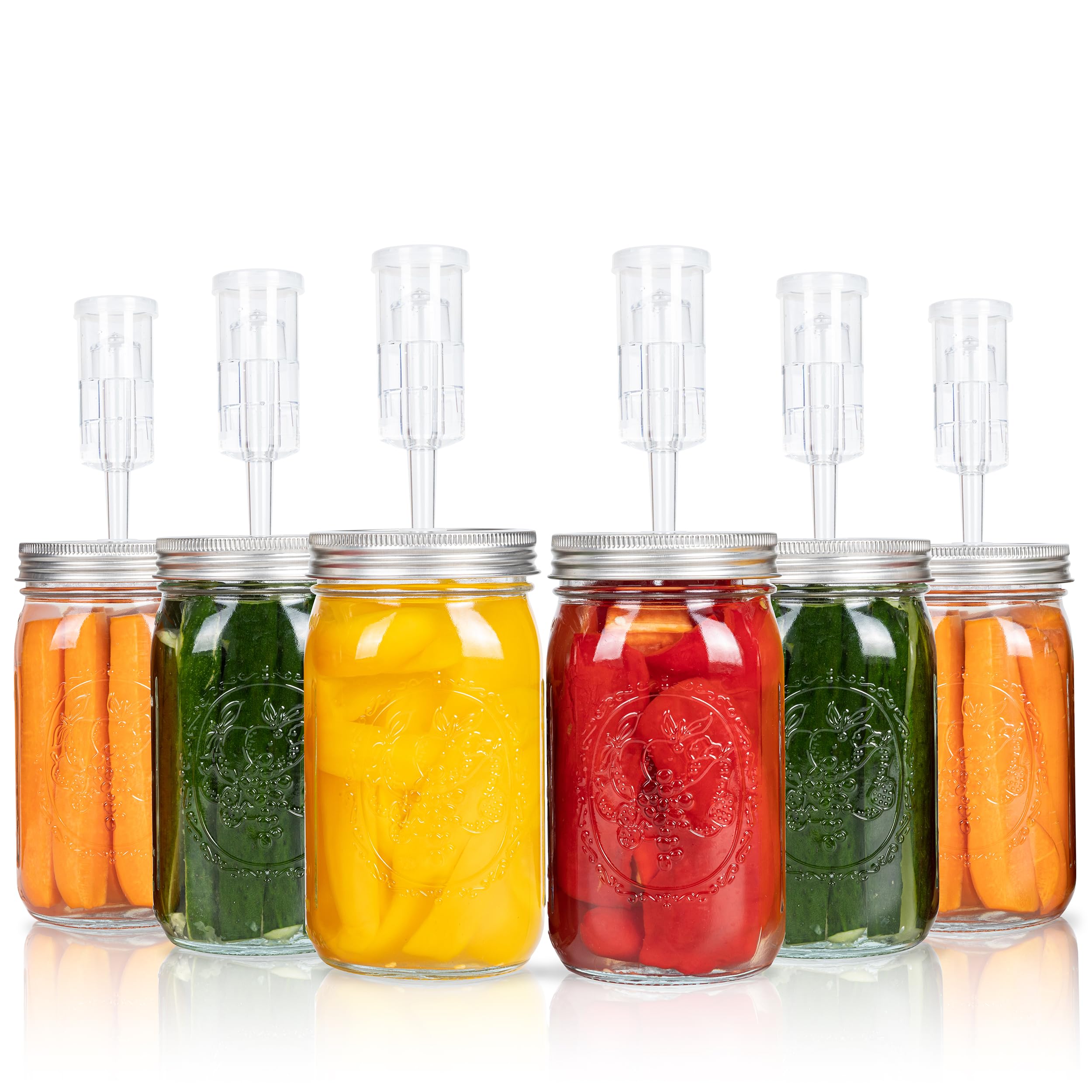 Jillmo wide-mouth lid cover secures jars for easy sauerkraut fermentation