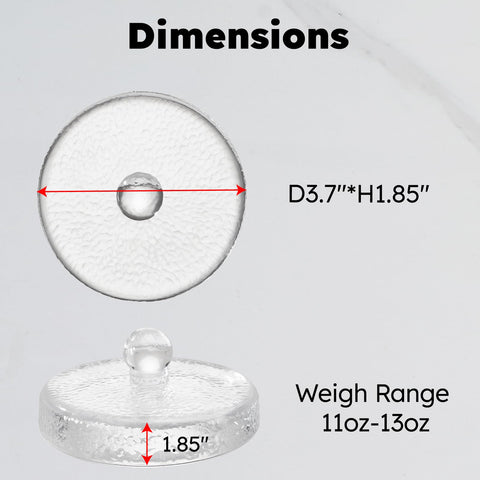 JILLMO weight submerged in brine supports complete coverage in a 1-gallon jar.