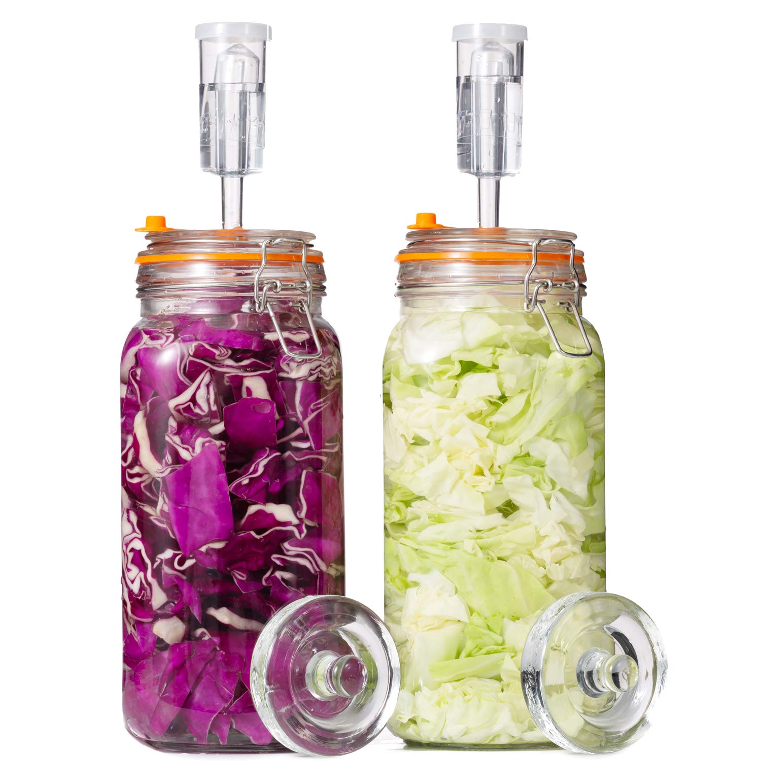 JILLMO fermenting jar 2L with a large mouth for easy loading