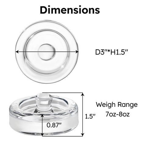 JILLMO glass weight with flat-bottom focus prevents air gaps during fermentation.