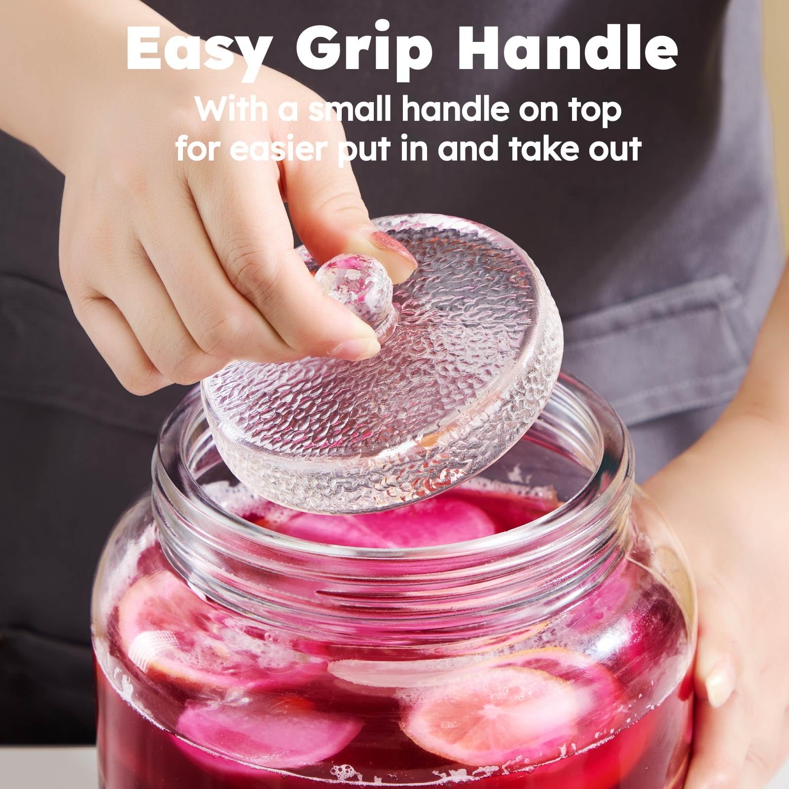 JILLMO lead-free, food-grade glass weight ensures safe fermentation use.