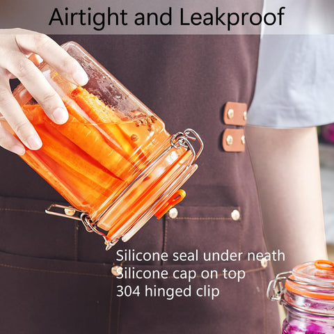 JILLMO wide-mouth glass jar for easy filling and thorough cleaning