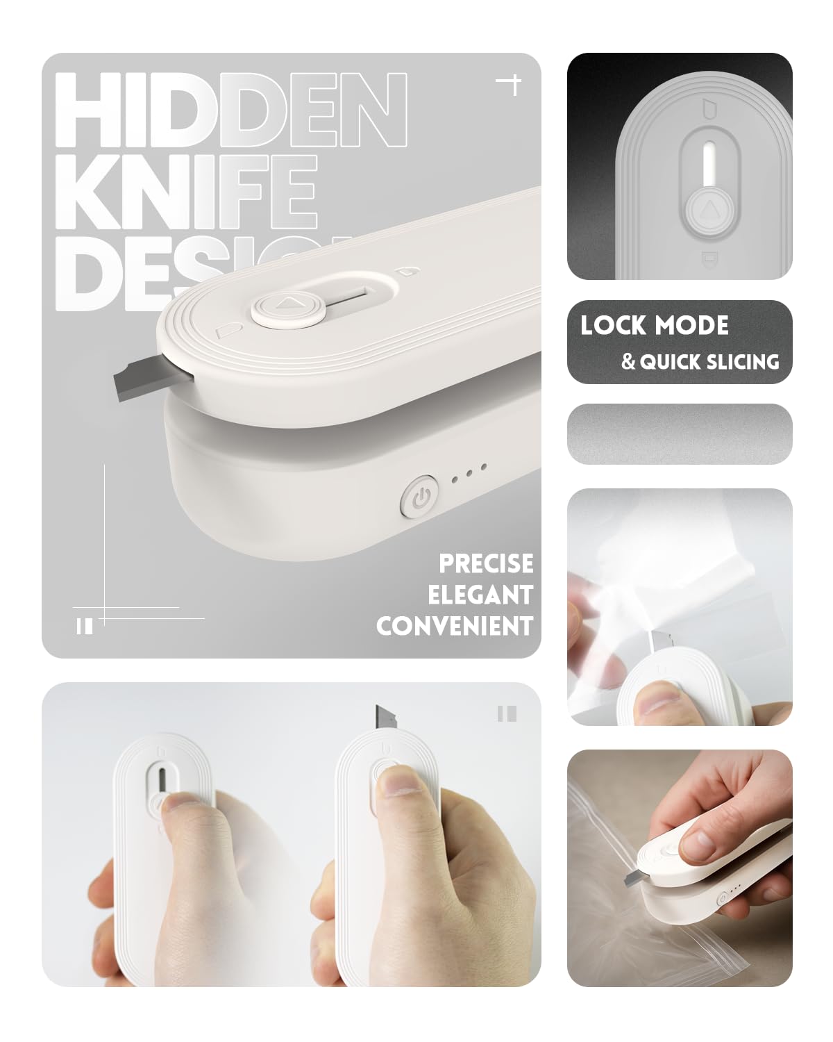 JIMEZON bag sealer offers three heat modes for different bag thicknesses during prep.