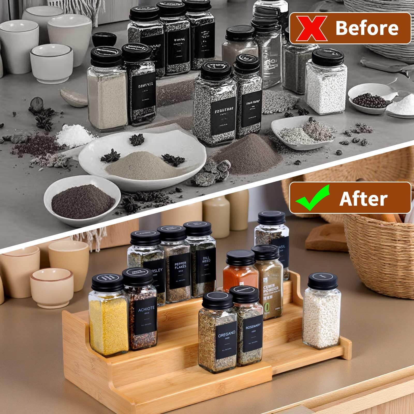 JinDoWin can organizer for pantry stores cans and bottles neatly.