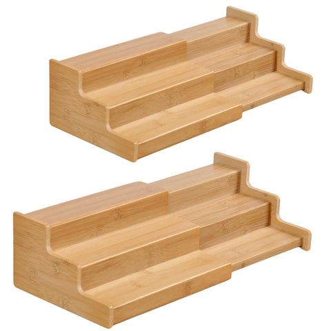 JinDoWin spice rack on countertop displaying spices for quick access.