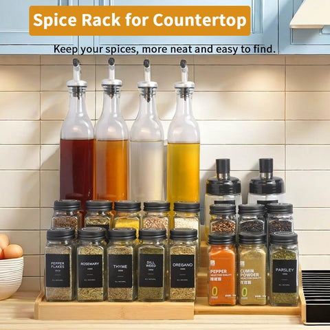 JinDoWin countertop spice rack with easy access for daily cooking.