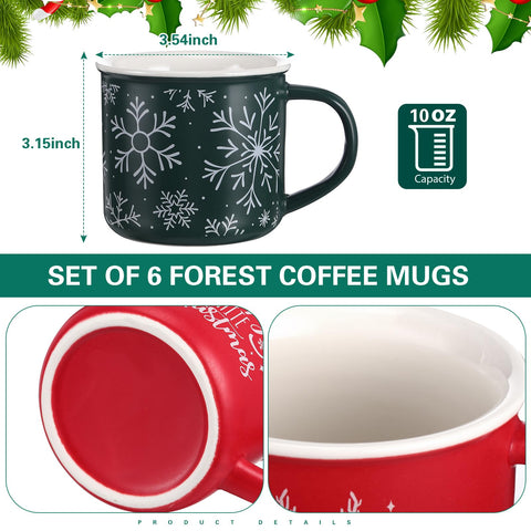 Jinei camping mugs in red, green, white for cozy campfire drinks