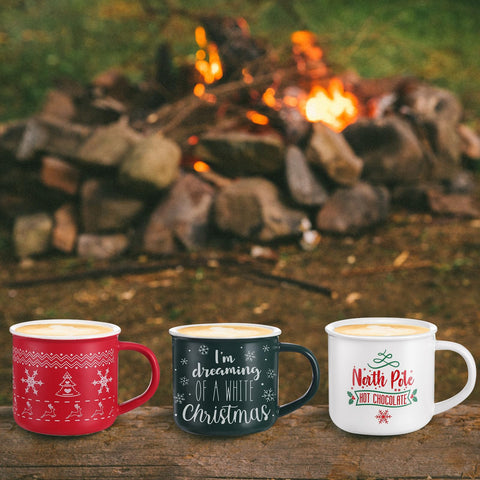 Jinei durable ceramic mug with fade-resistant pattern