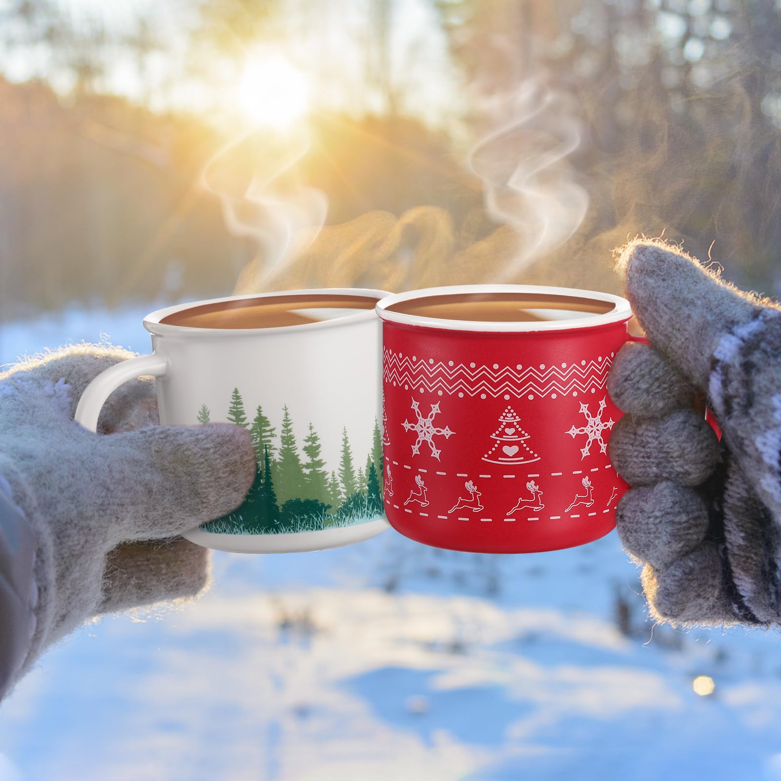 Jinei forest motif mug for cabin style hot beverages